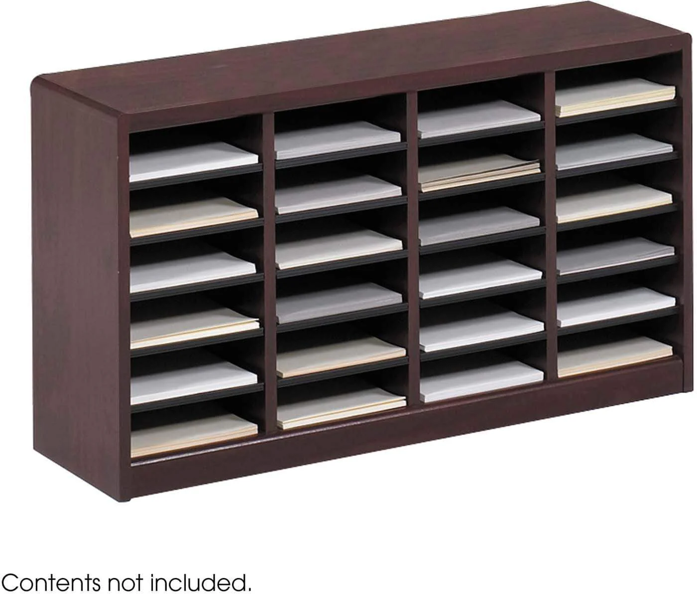 E-Z Stor® Wood Literature Organizer 24 Compartments [9311]