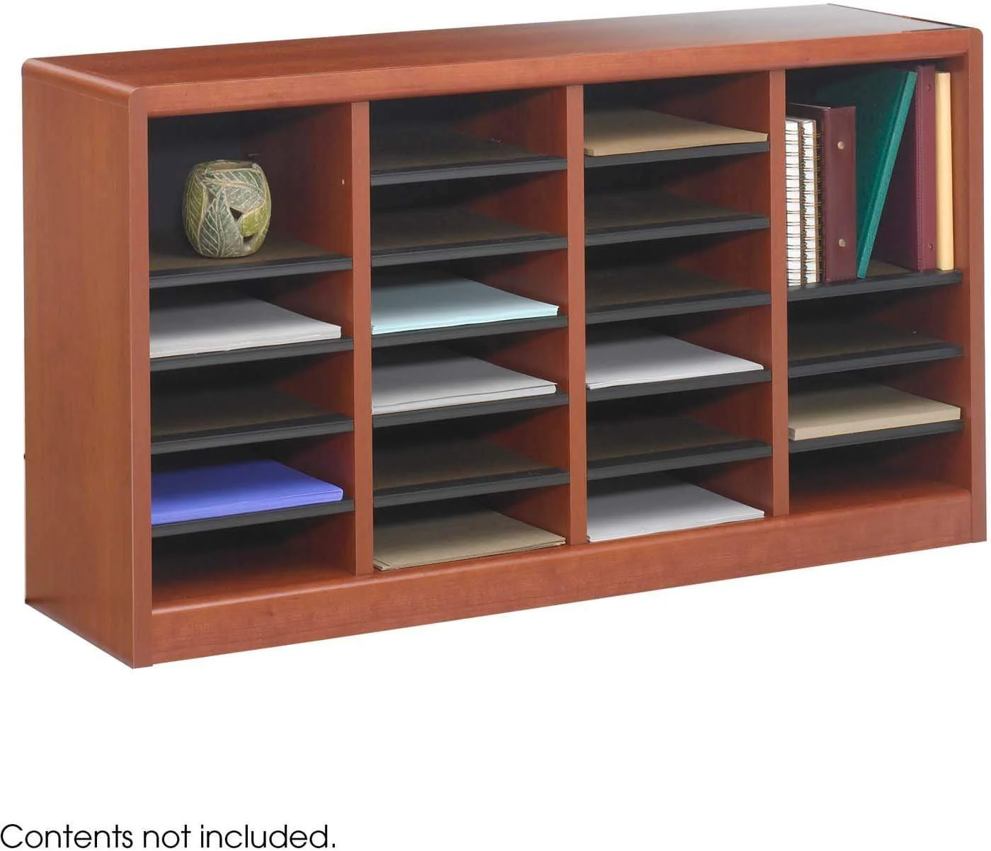 E-Z Stor® Wood Literature Organizer 24 Compartments [9311] - Image 2