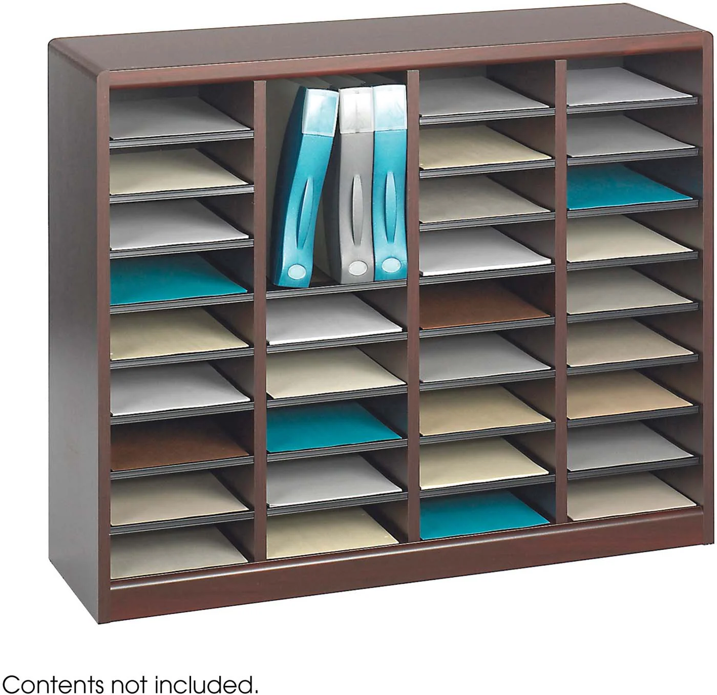E-Z Stor® Wood Literature Organizer 36 Compartments [9321MH]