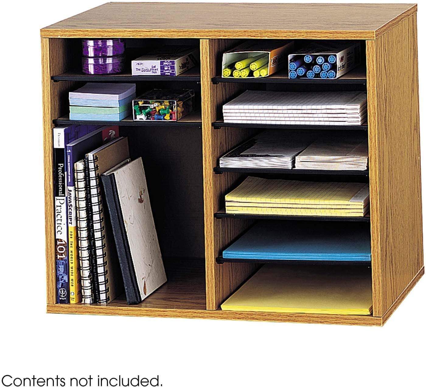 Wood Adjustable Literature Organizer 12 Compartment [9420] - Image 2