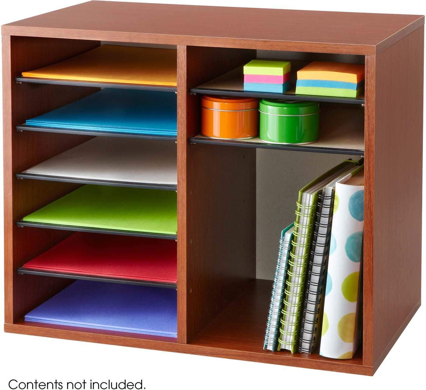 Wood Adjustable Literature Organizer 12 Compartment [9420] - Image 3