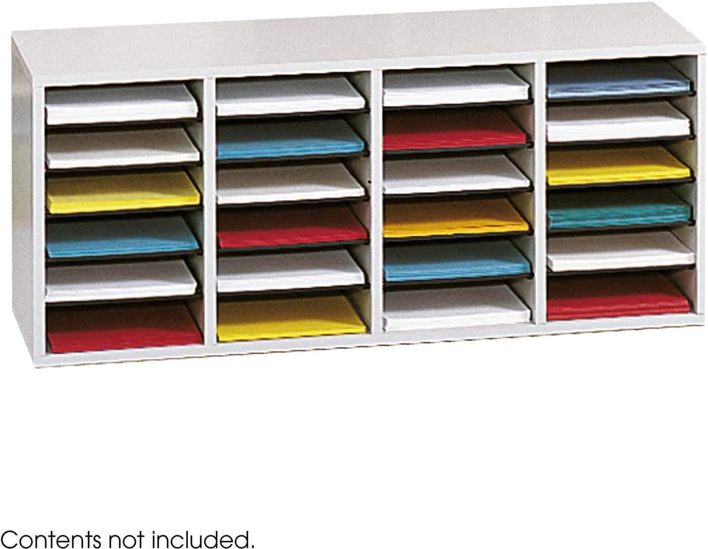 Wood Adjustable Literature Organizer 24 Compartment [9423]