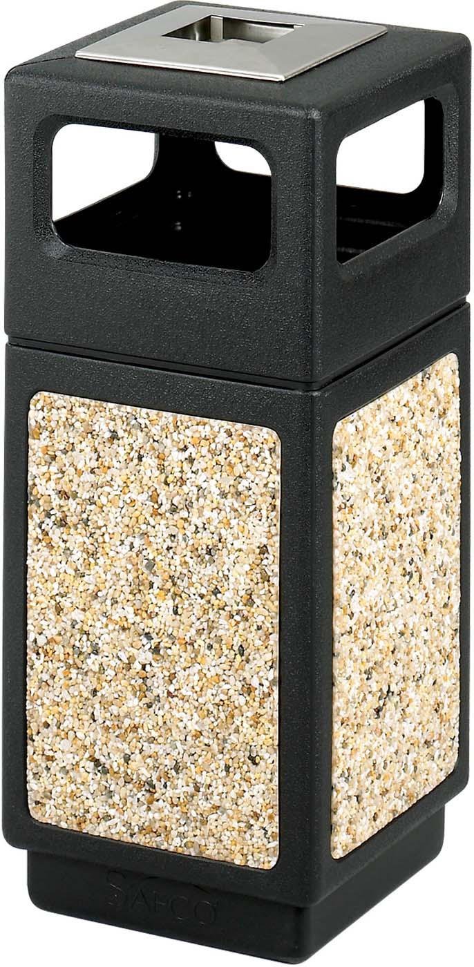 Indoor Outdoor Trash Can Aggregate Panel Ash Urn 15 Gallon [9470]