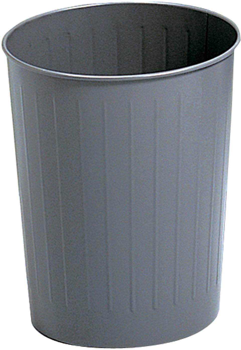 Round Trash Can 23 1 / 2 Quarts Black or Gray Set of 6 [9604BL] - Image 2