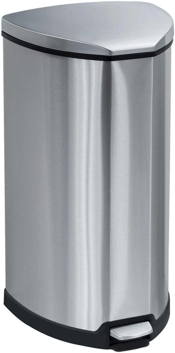 Stainless Step-On Trash Can 10 Gallon [9687SS]