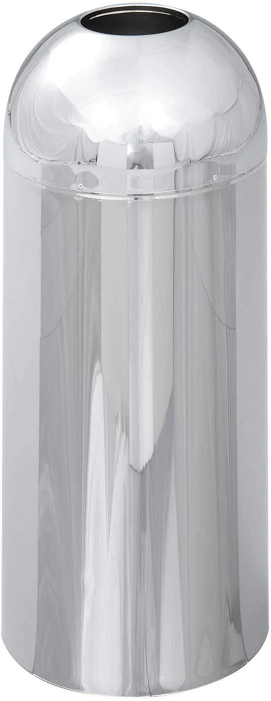 Reflections Trash Can Open Top Dome 15 Gallon Silver [9875]