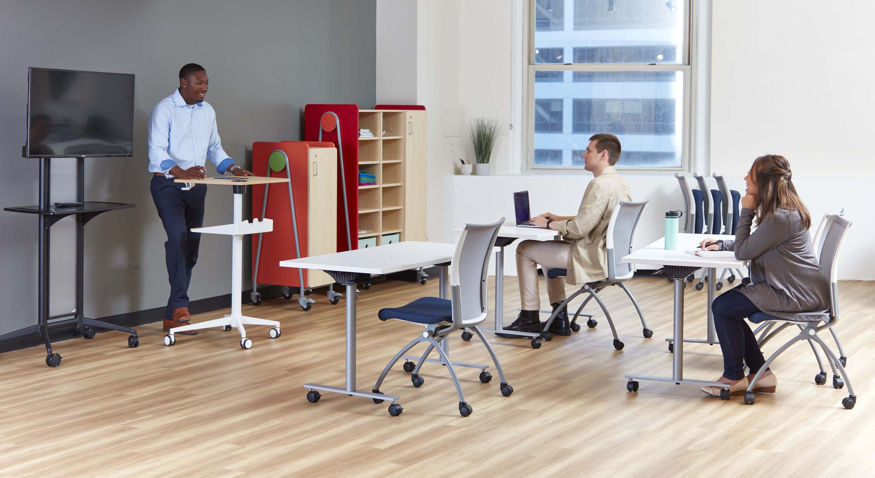 Safco JURNI 60" x 24" Flip Table with Casters [JN6024NFLPCA] - Image 15