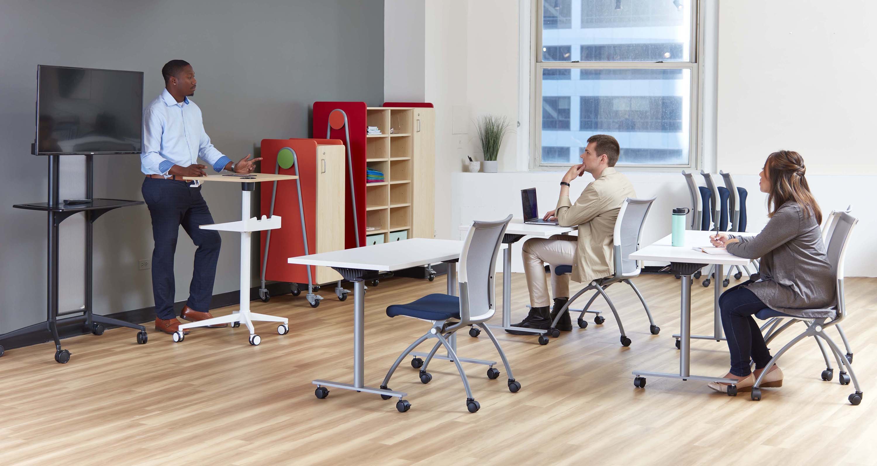 Safco JURNI 60" x 24" Flip Table with Casters [JN6024NFLPCA] - Image 16