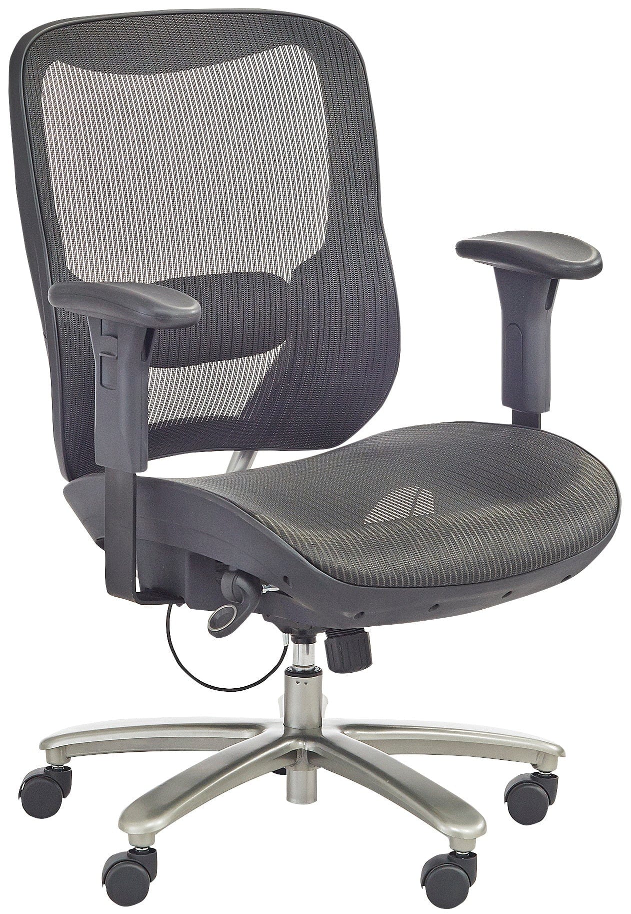 Safco Lineage Big & Tall All-Mesh Task Chair, 400 LB. Weight Capacity [3505BL] - Image 2