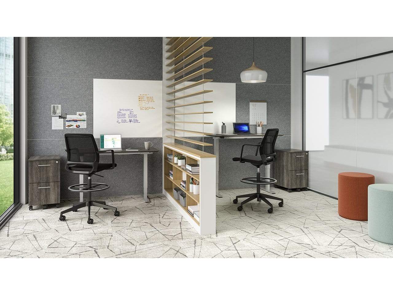 Safco Medina Extended-Height Drafting Chair [6827BL] - Image 2
