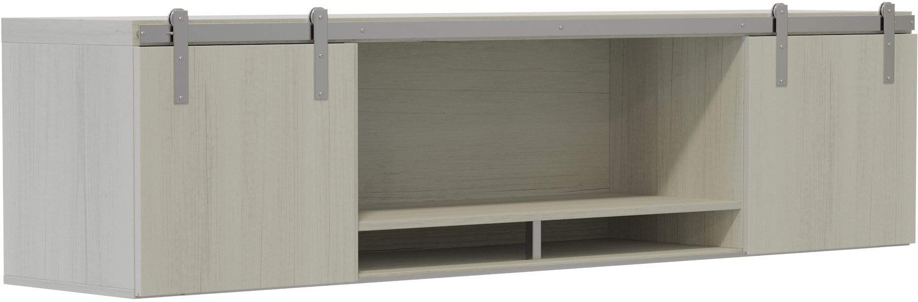 Safco Mirella 72" Wall-Mounted Hutch with Sliding Wood Doors [MRHTWD72] - Image 4