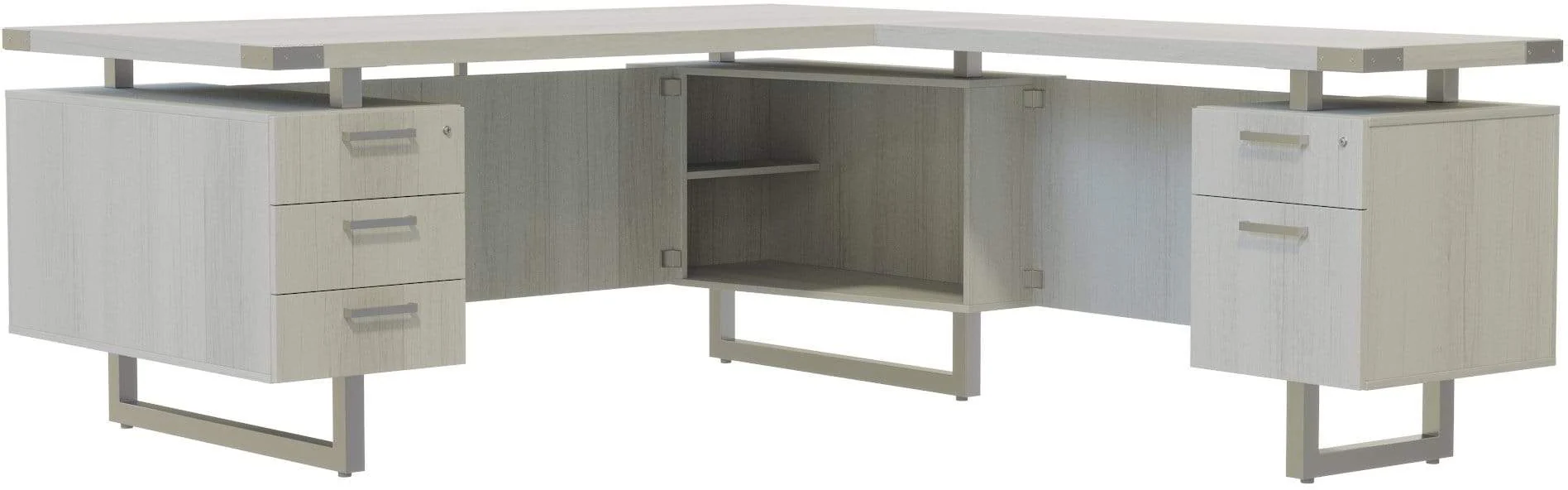 Safco Mirella L-Shaped Configuration Desk, BBB/BF [MRLSBF7236] - Image 3