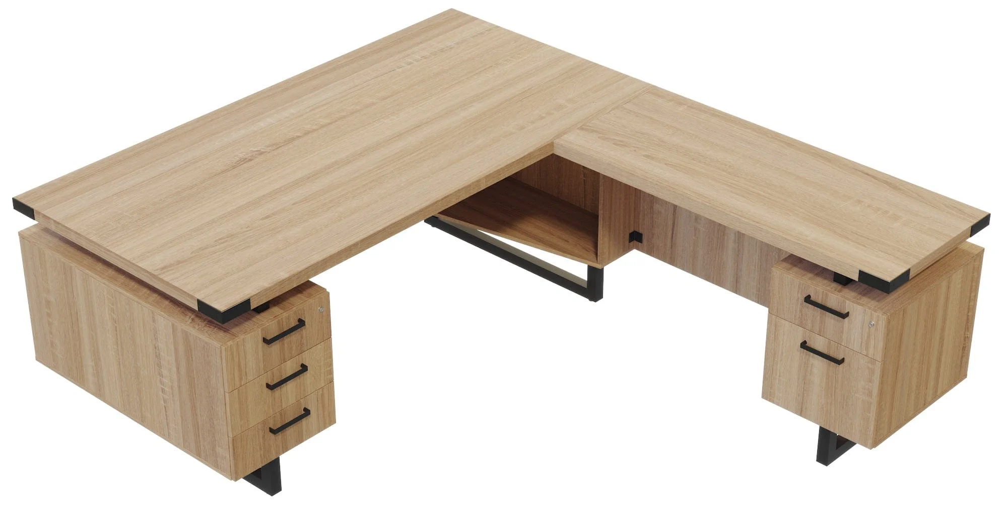 Safco Mirella L-Shaped Configuration Desk, BBB/BF [MRLSBF7236] - Image 4
