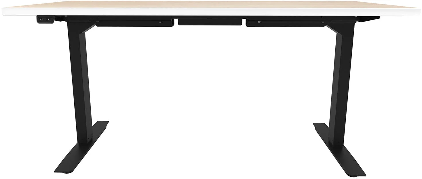 Safco ML-Series Height-Adjustable Table, 24" x 60" Laminate Top, 2-Stage/2-Leg Base [ML222460] - Image 3