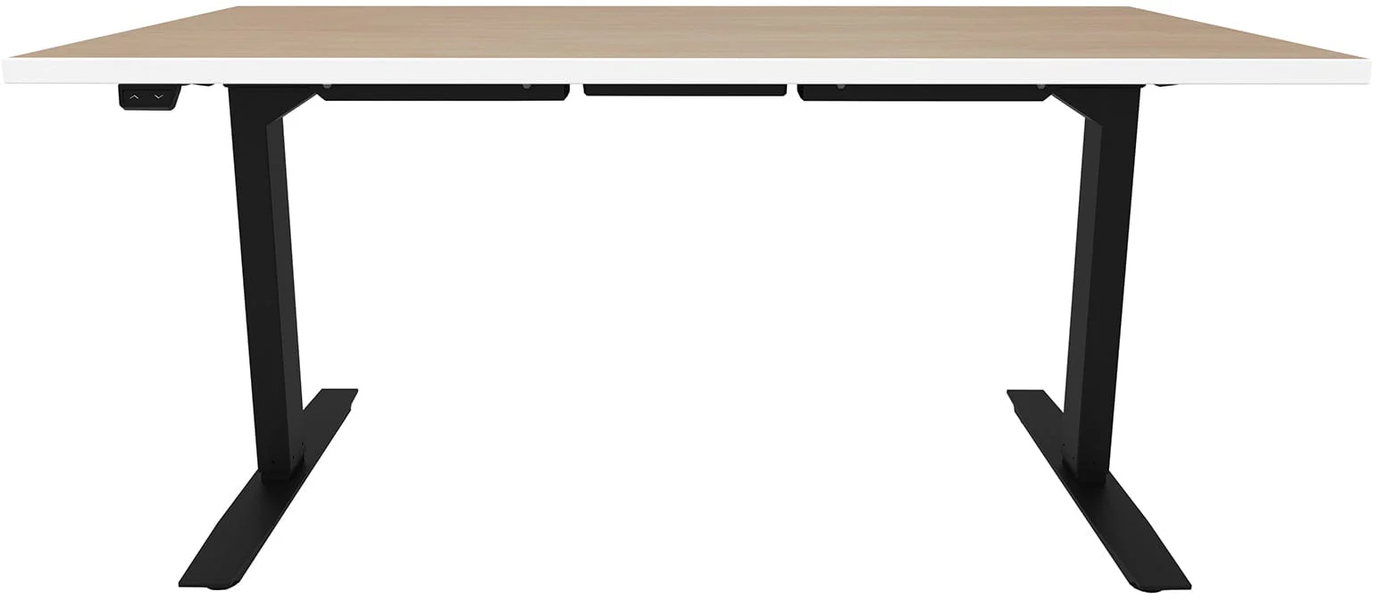 Safco ML-Series Height-Adjustable Table, 30" x 60" Laminate Top, 2-Stage/2-Leg Base [ML223060] - Image 2