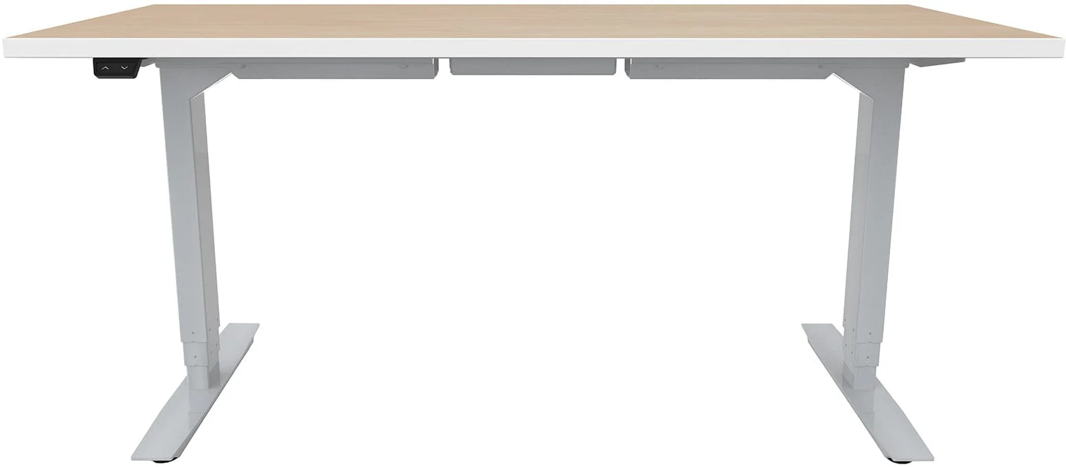 Safco ML-Series Height-Adjustable Table, 24" x 60" Laminate Top, 3-Stage/2-Leg Base [ML322460] - Image 5