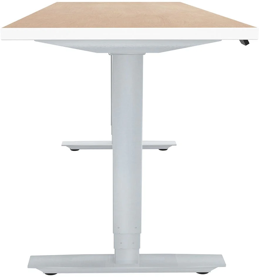 Safco ML-Series Height-Adjustable Table, 24" x 60" Laminate Top, 3-Stage/2-Leg Base [ML322460] - Image 6