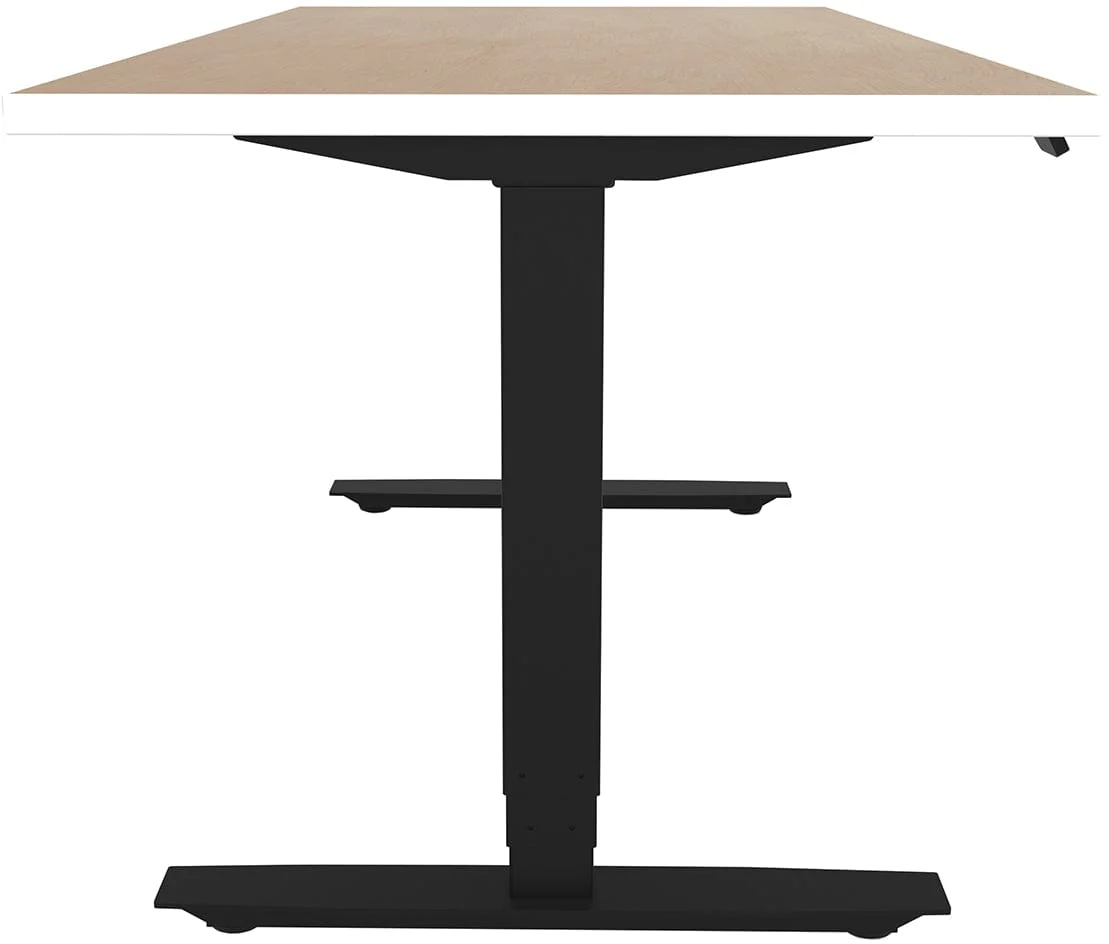 Safco ML-Series Height-Adjustable Table, 30"x 60" Laminate Top, 3-Stage/2-Leg Base [ML323060] - Image 2