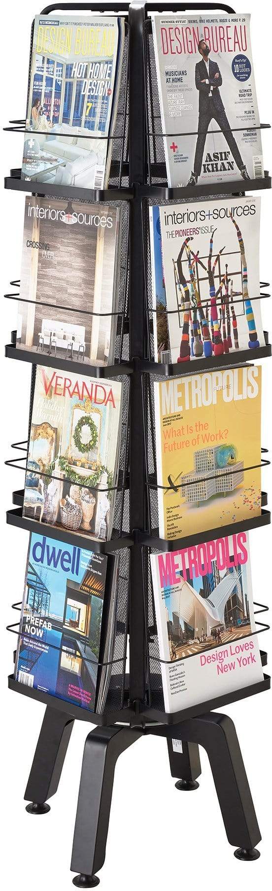 Safco Onyx Rotating Magazine Rack - 16 Pocket [5580]