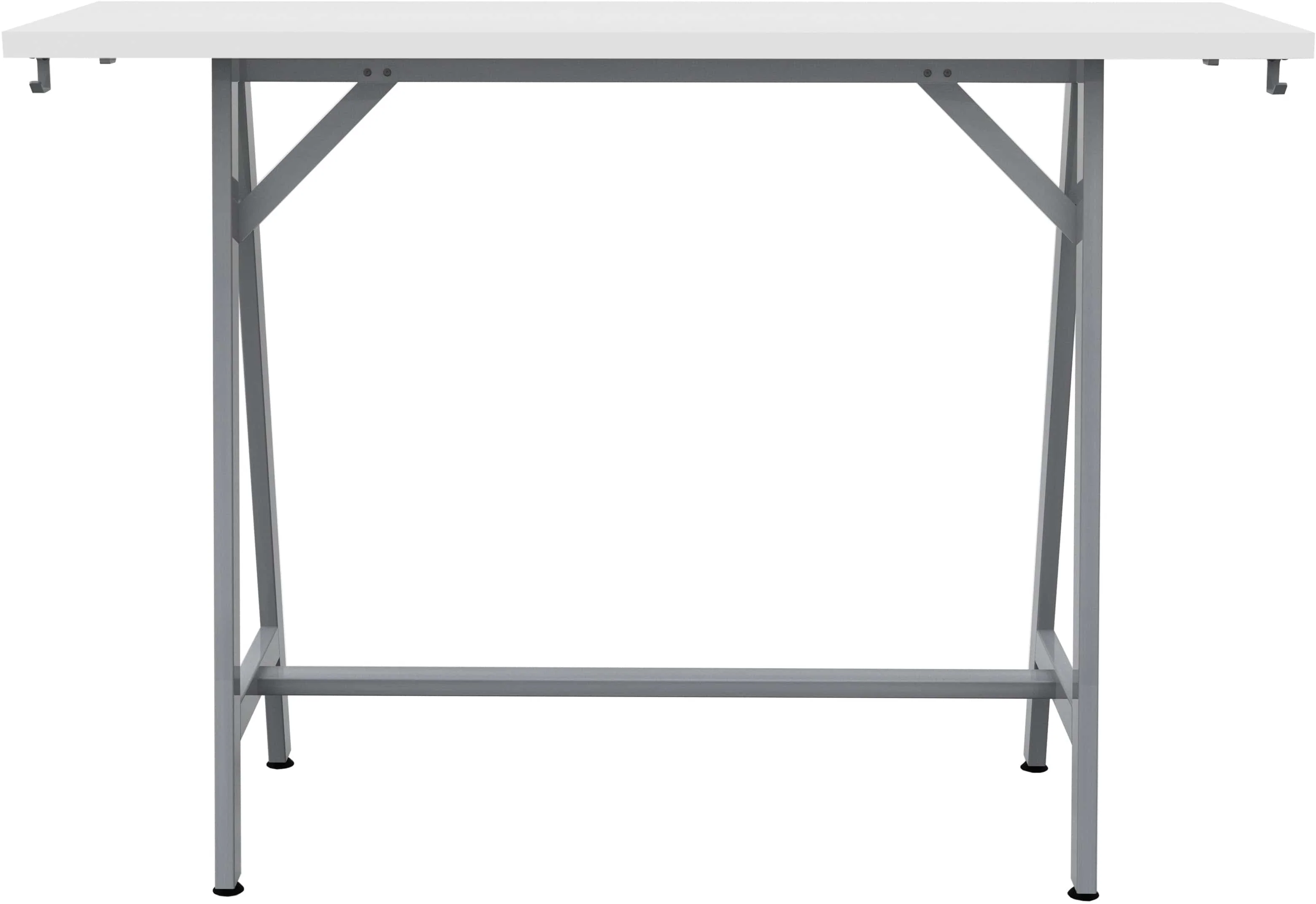 Safco Spark Teaming Table, 60" x 20" Rectangular Worksurface, 42"H Silver Base [SPK6020K] - Image 5