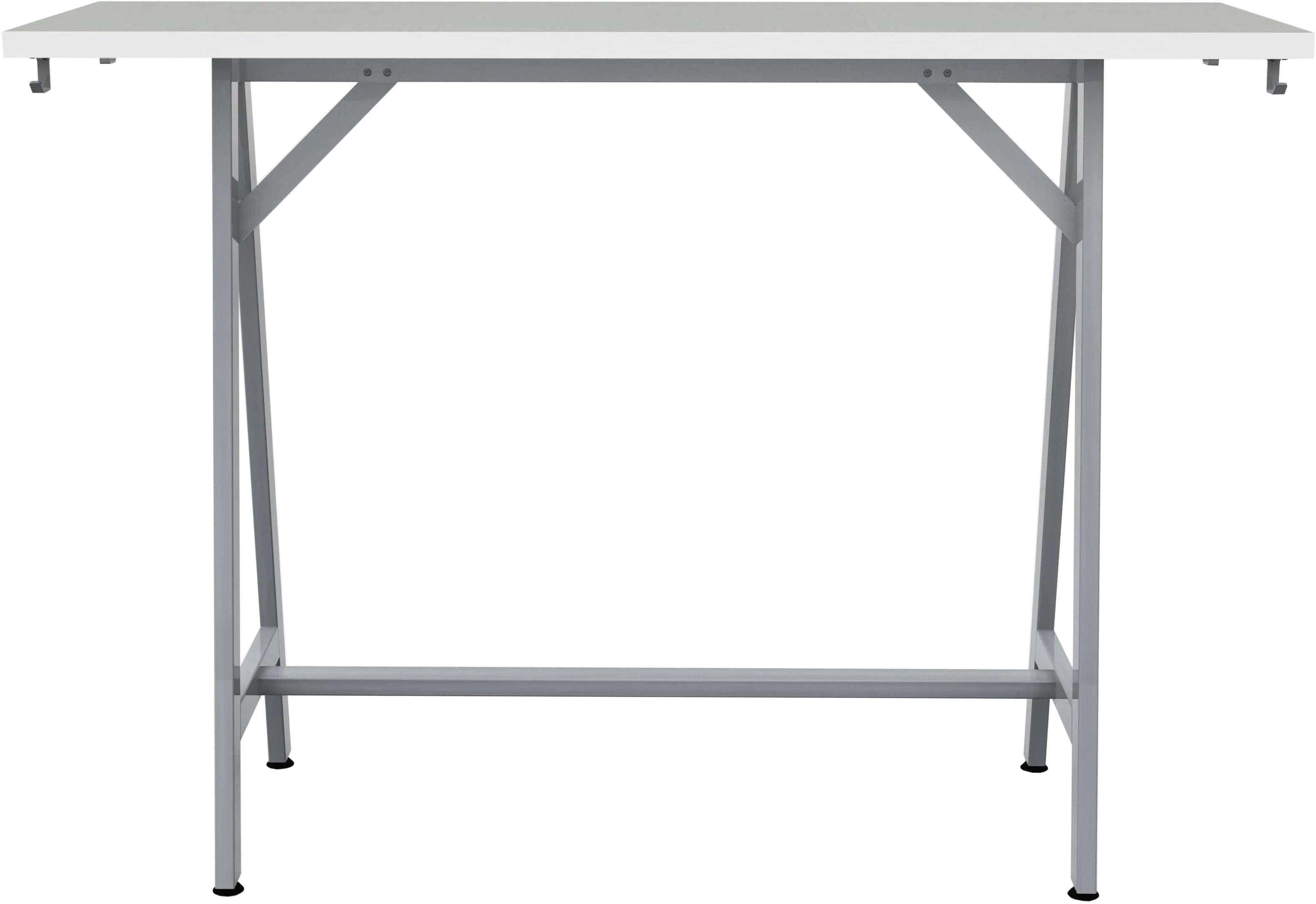 Safco Spark Teaming Table, 60" x 20" Rectangular Worksurface, 42"H Silver Base [SPK6020K] - Image 9