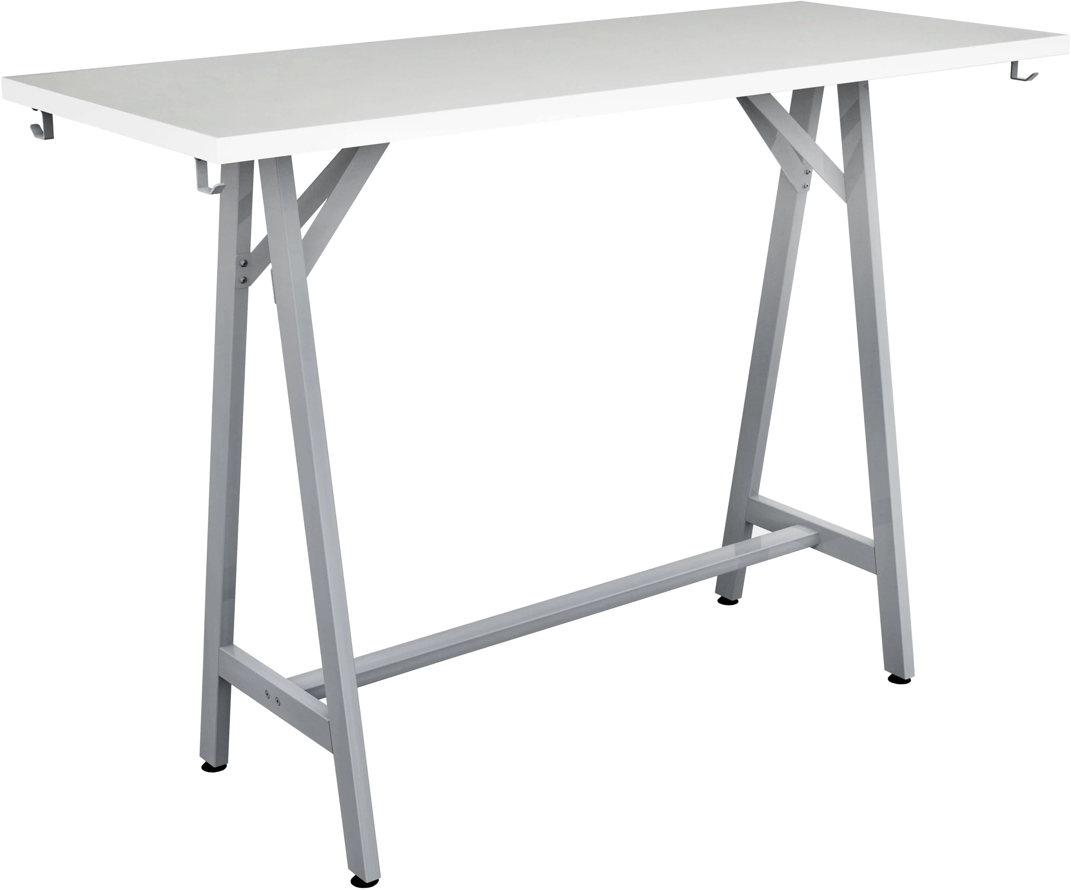 Safco Spark Teaming Table, 60" x 24" Rectangular Worksurface, 42"H Silver Base [SPK6024K] - Image 10