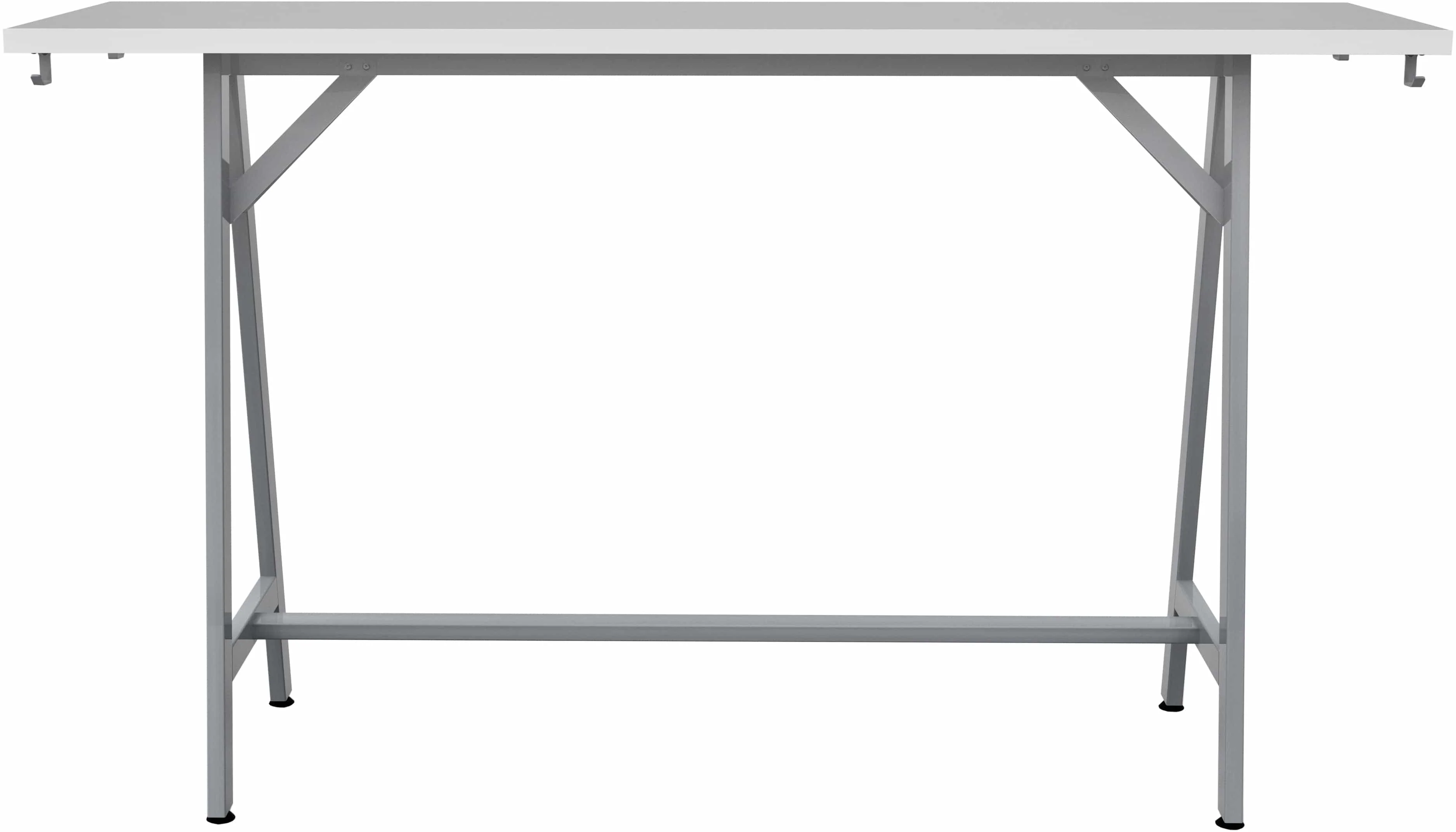 Safco Spark Teaming Table, 72" x 20" Rectangular Worksurface, 42"H Silver Base [SPK7220K] - Image 12