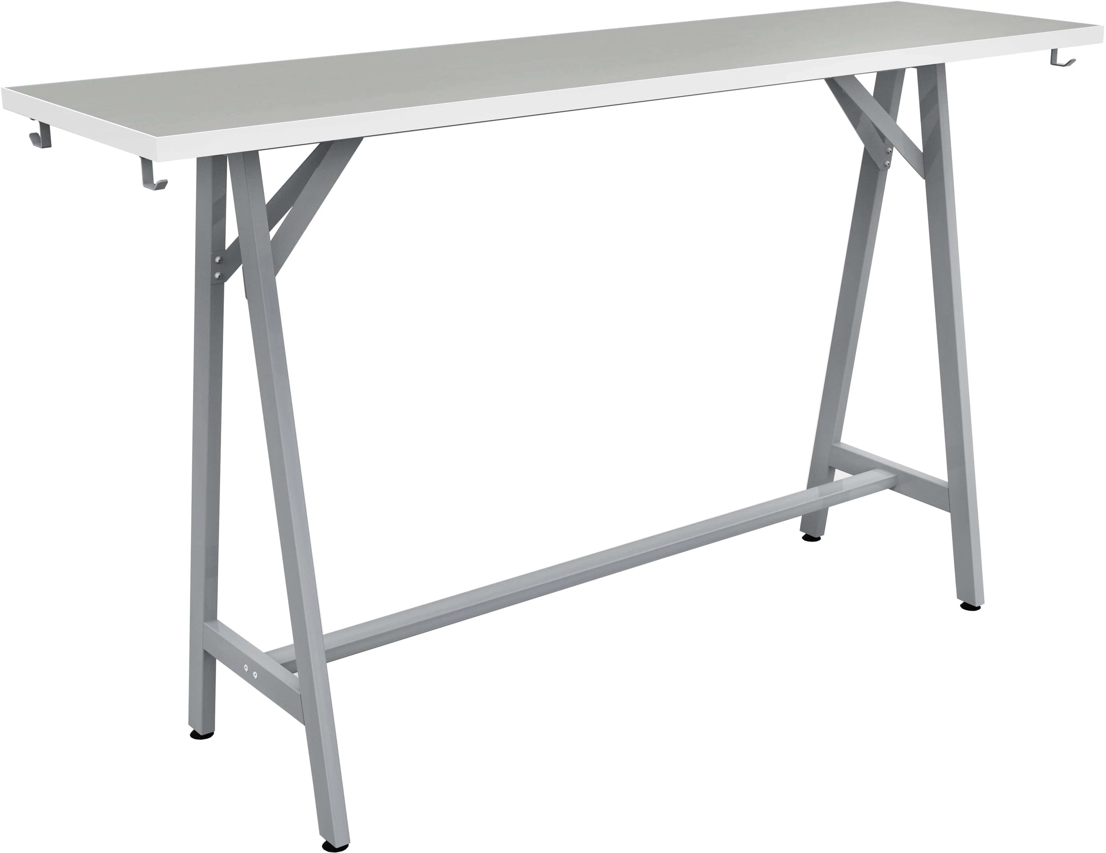Safco Spark Teaming Table, 72" x 20" Rectangular Worksurface, 42"H Silver Base [SPK7220K] - Image 13