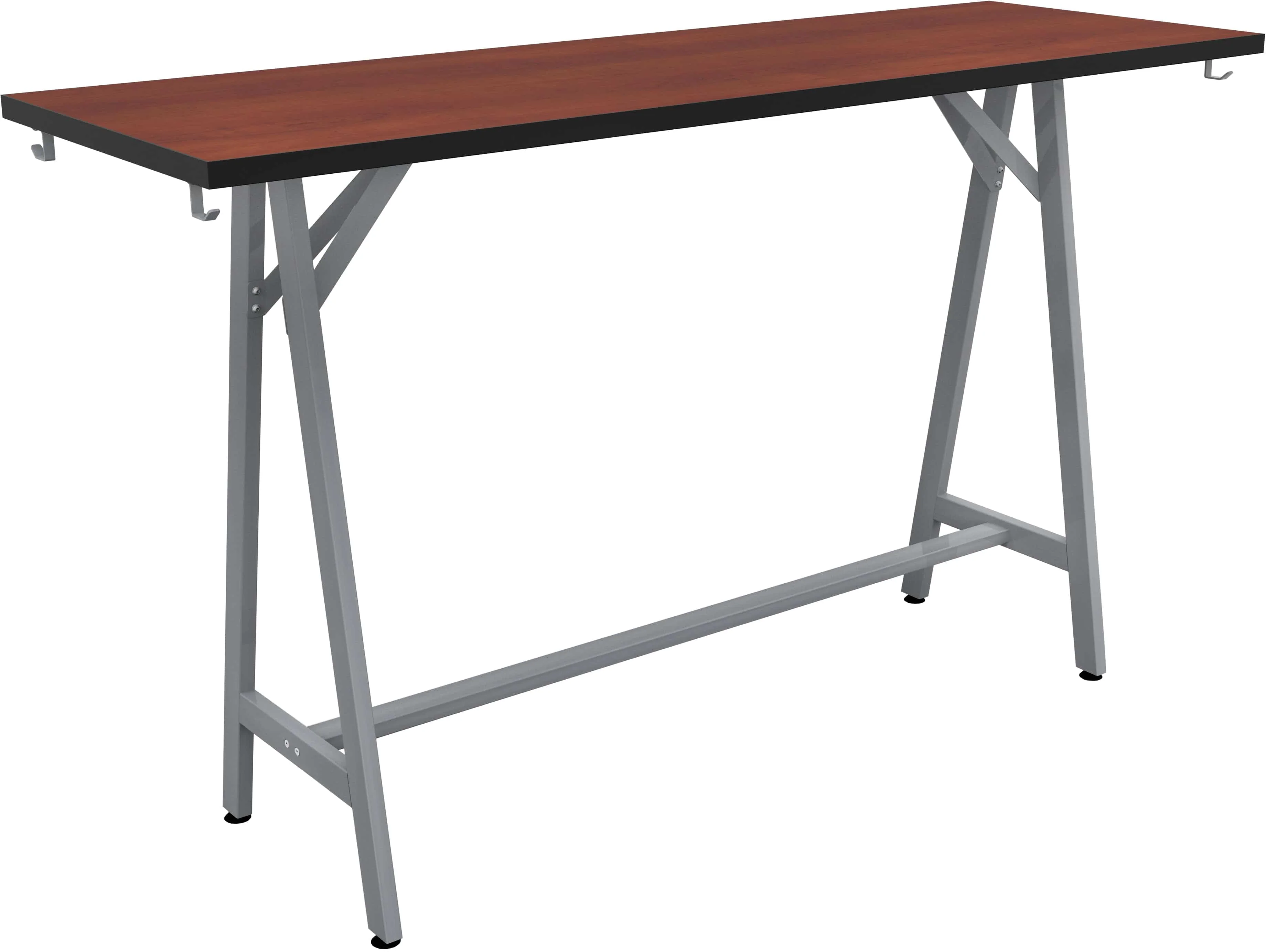 Safco Spark Teaming Table, 72" x 24" Rectangular Worksurface, 42"H Silver Base [SPK7224K]
