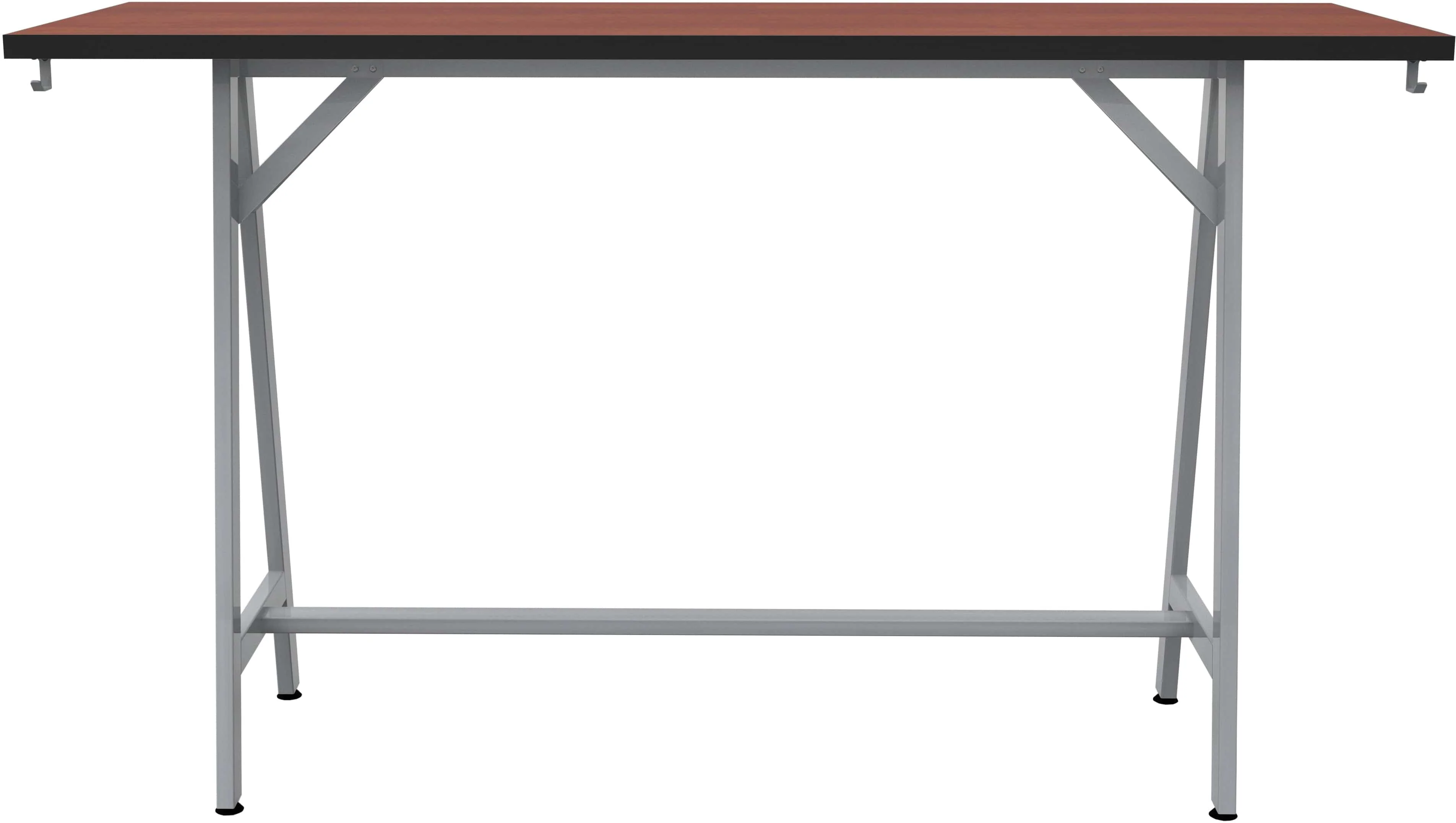 Safco Spark Teaming Table, 72" x 24" Rectangular Worksurface, 42"H Silver Base [SPK7224K] - Image 2