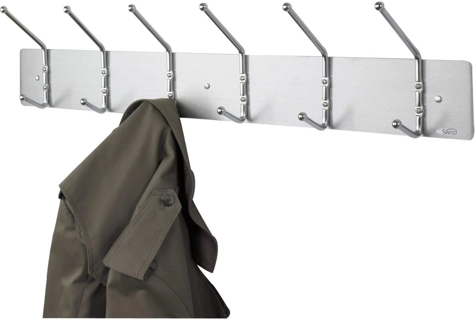 Safco Wall Rack Coat Hook, 6 Hook [4162]