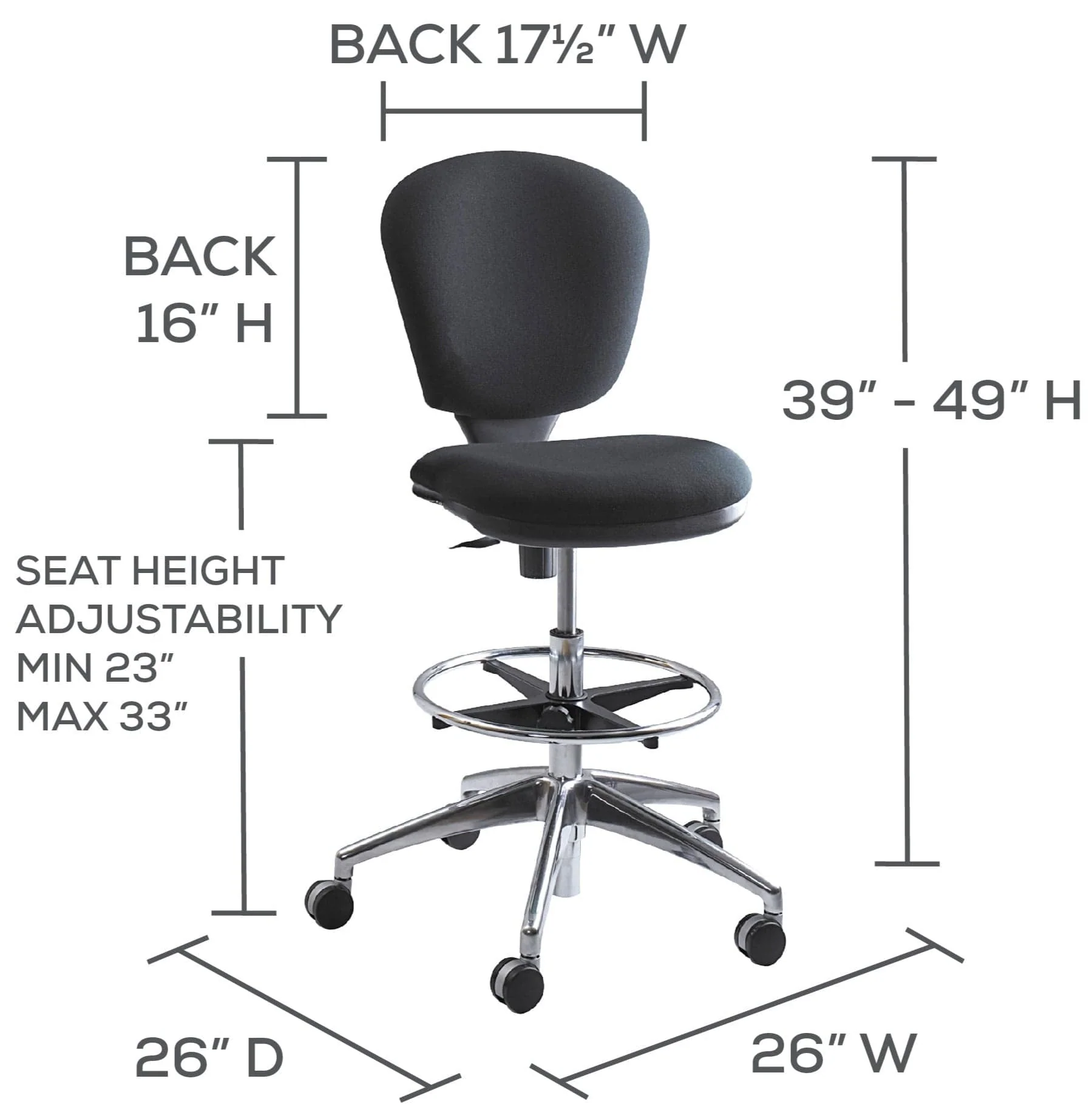 Safco Metro Series Drafting Stool [3442] - Image 6