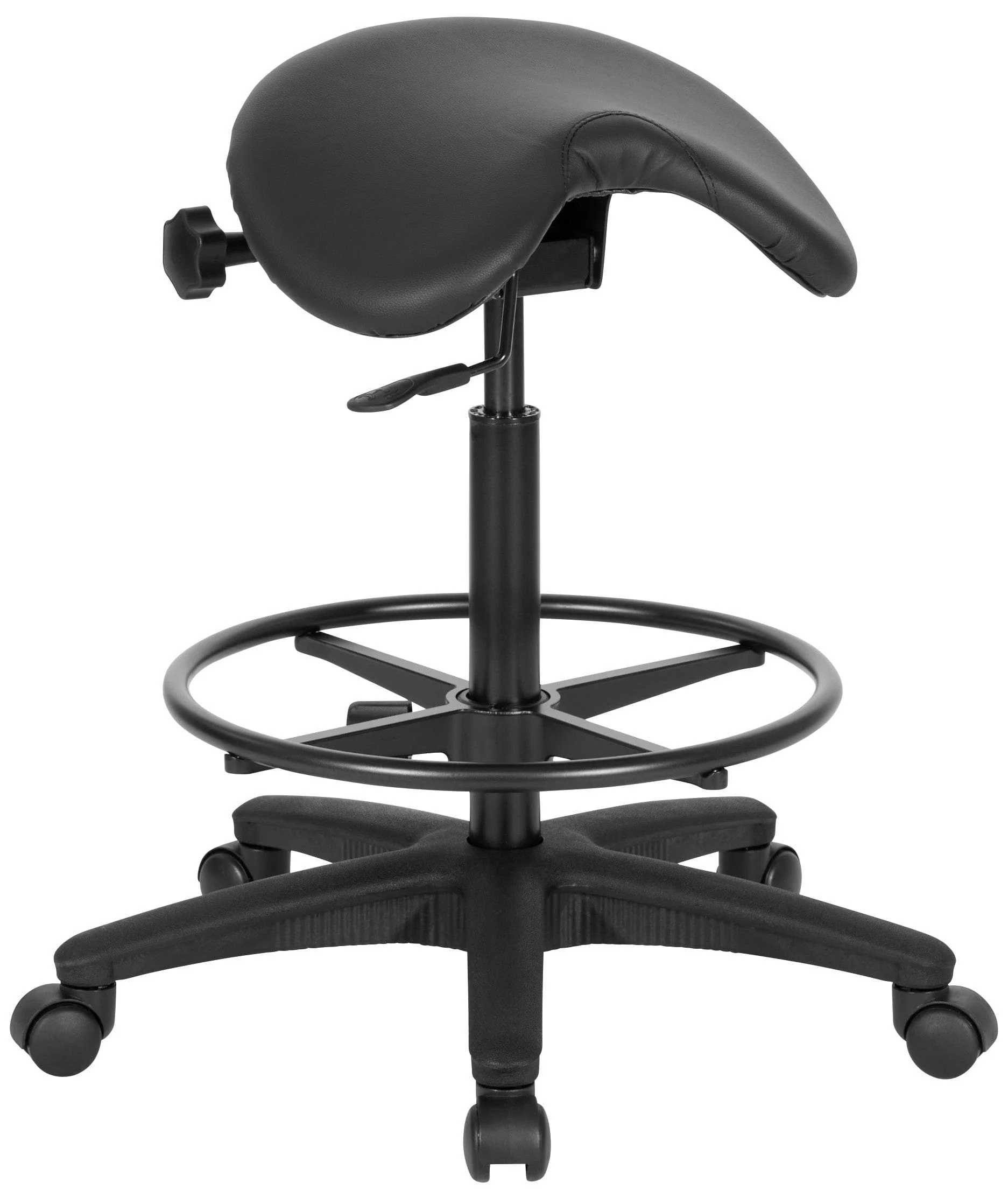 Work Smart Adjustable Saddle Seat Backless Drafting Stool [ST205]