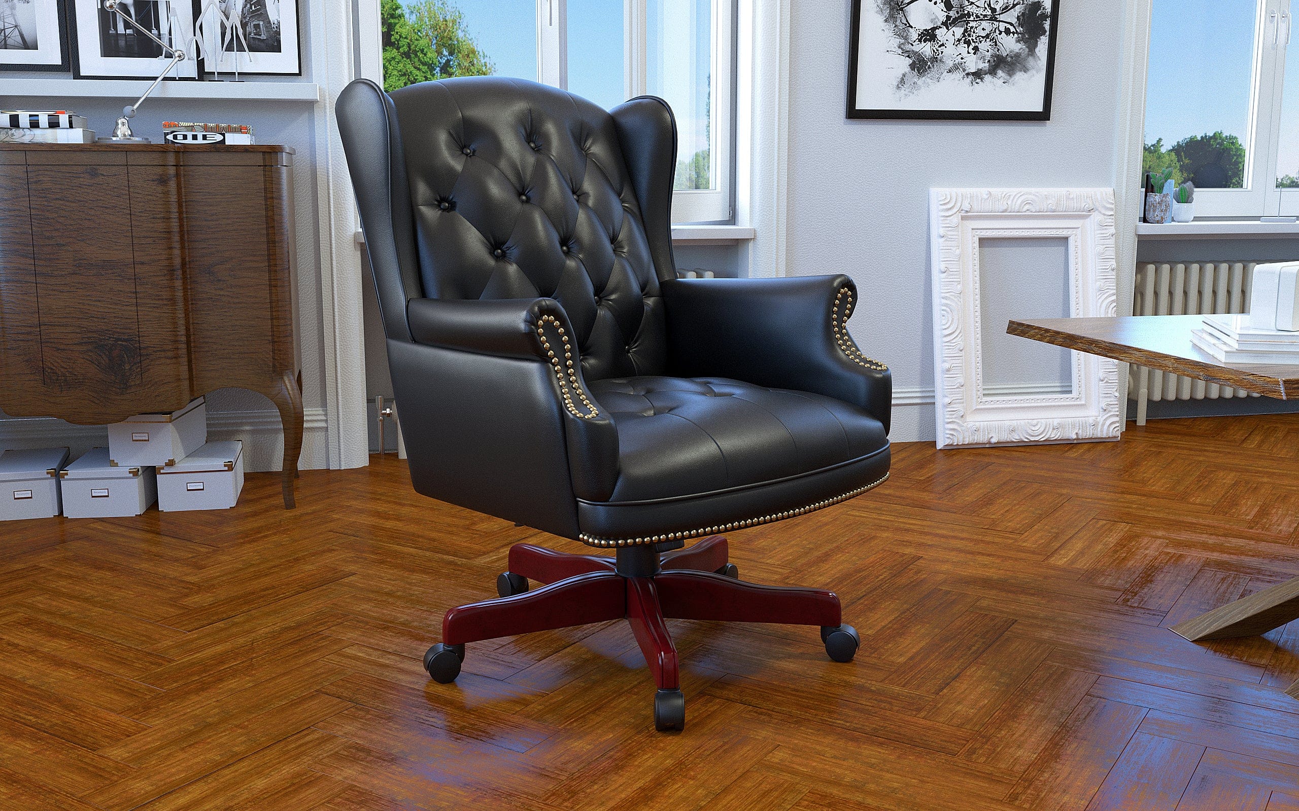 Boss Traditional Button Tufted Executive Chair [B800] - Image 3