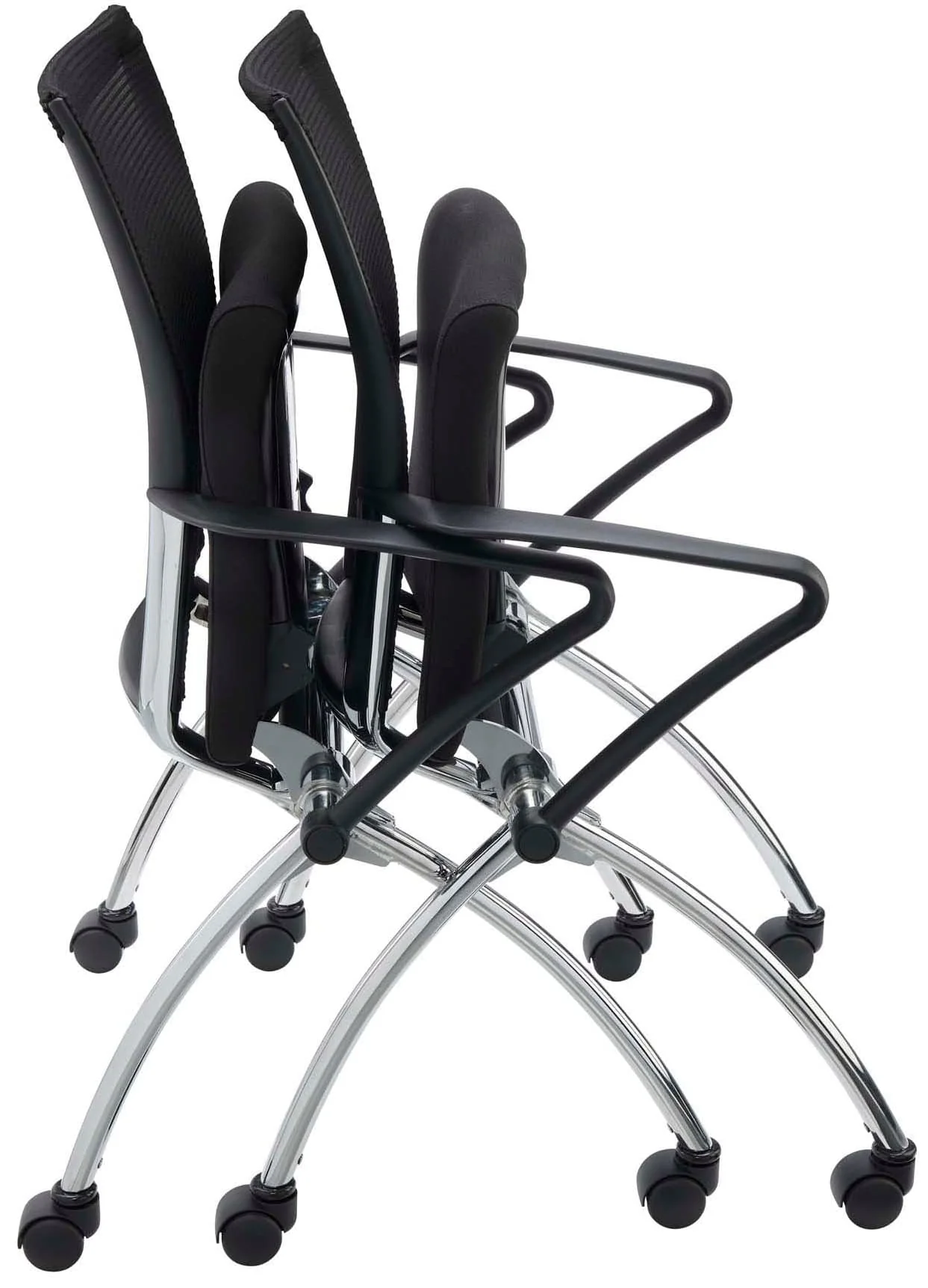 Safco Mayline Valore High Back Mesh Folding Chair with Arms, 2-Pack [TSH1] - Image 4