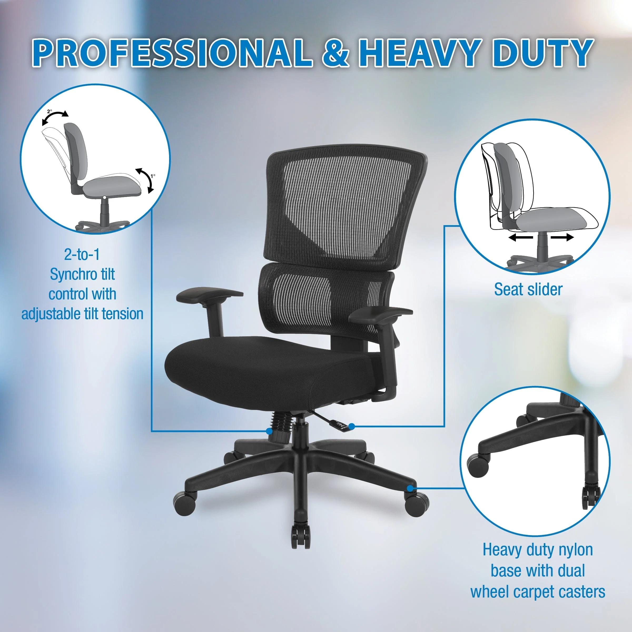 Vertical Matrix Back Manager's Chair with Optional Headrest [639-F3T1N48P] - Image 8