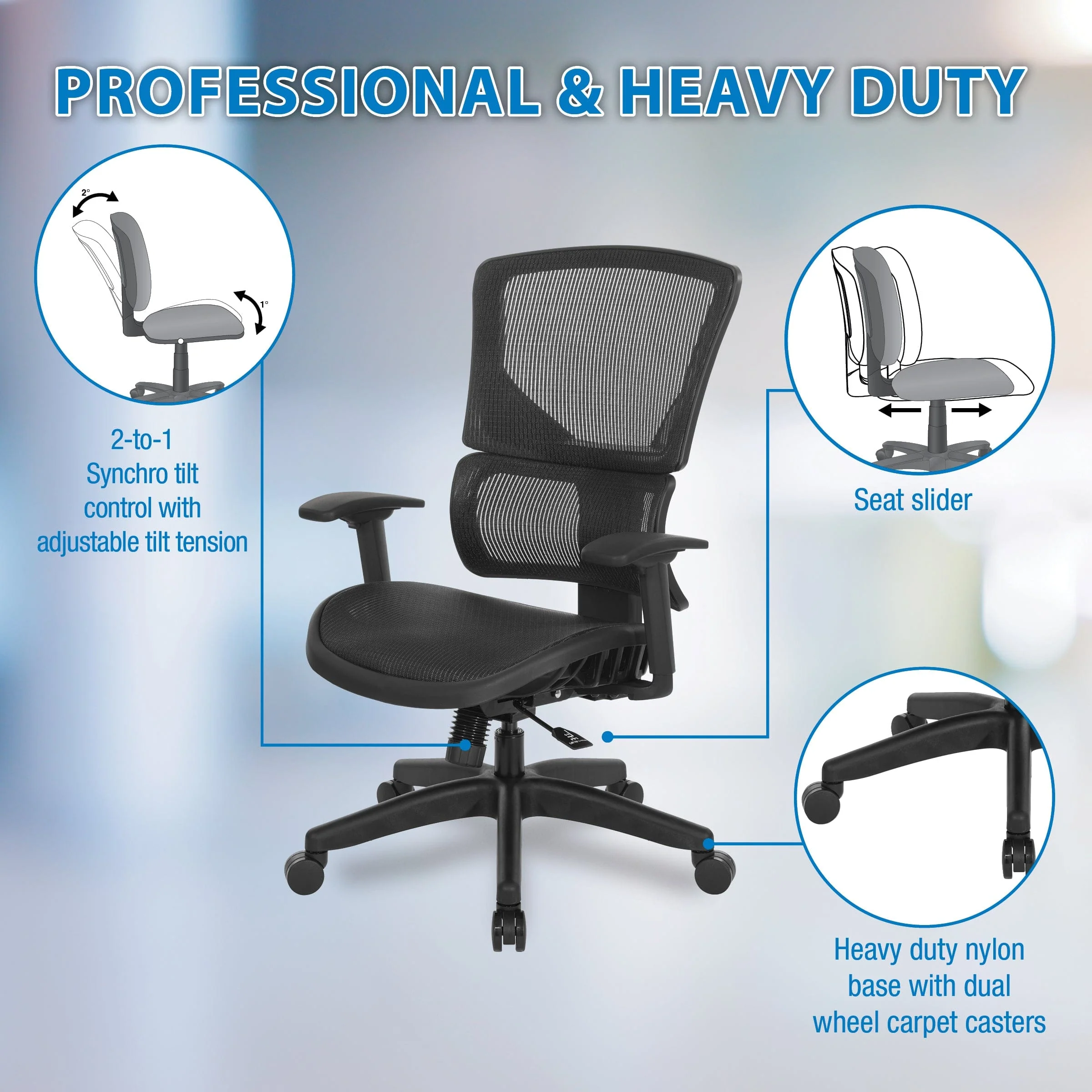 Vertical Matrix Mesh Managers Chair with Optional Headrest [639-T11N48P] - Image 13