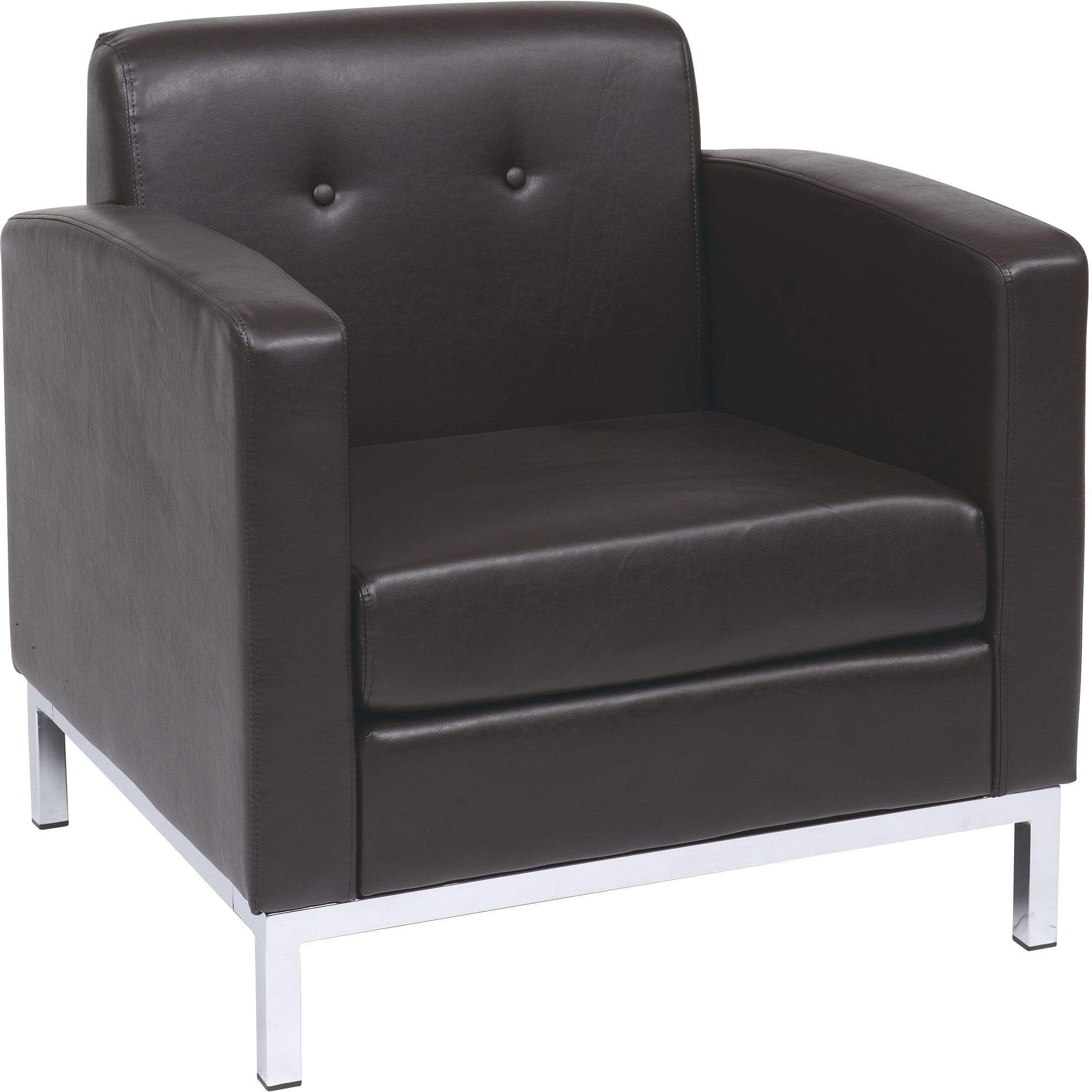 Ave Six Wall Street Faux Leather Armchair [WST51A]